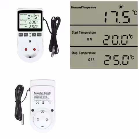 Bild på LCD-display med temperaturinställning