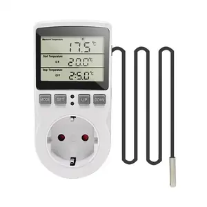 Priză inteligentă cu termostat și afișaj digital pentru controlul temperaturii