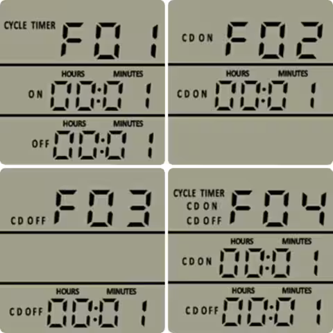 Termostatinställningar med olika lägen och justeringar