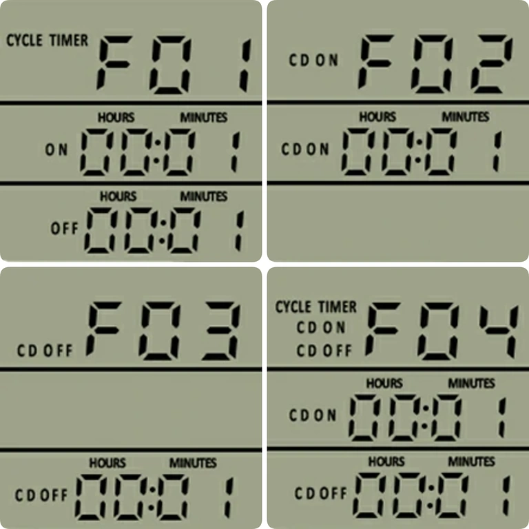 Moduri și setări pe afișajul termostatului Setări termostat priză cu moduri de lucru și reglaje disponibile