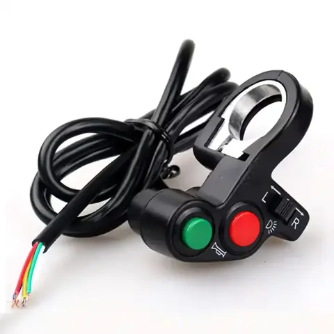 Întrerupător ATV ghidon cu 7 fire Buton de control ATV cu funcții de lumini, semnalizare și claxon, compatibil 12-48V