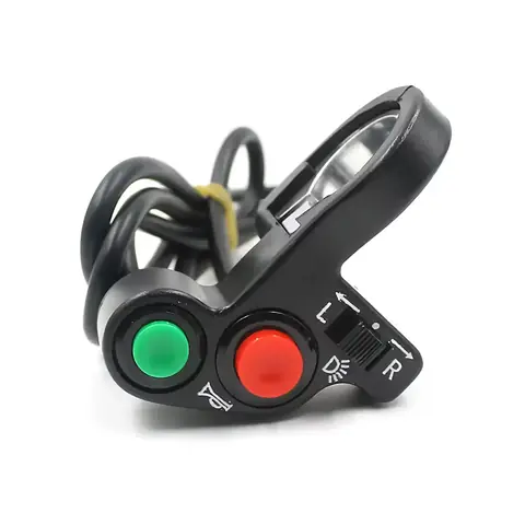 Comutator multifuncțional pentru motocicletă cu semnalizare, claxon și lumini