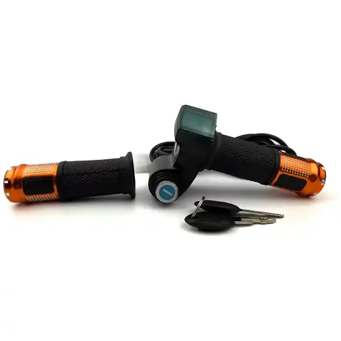 Set manete electrice pentru trotinete sau biciclete Set complet manete pentru accelerare și control tensiune electrică