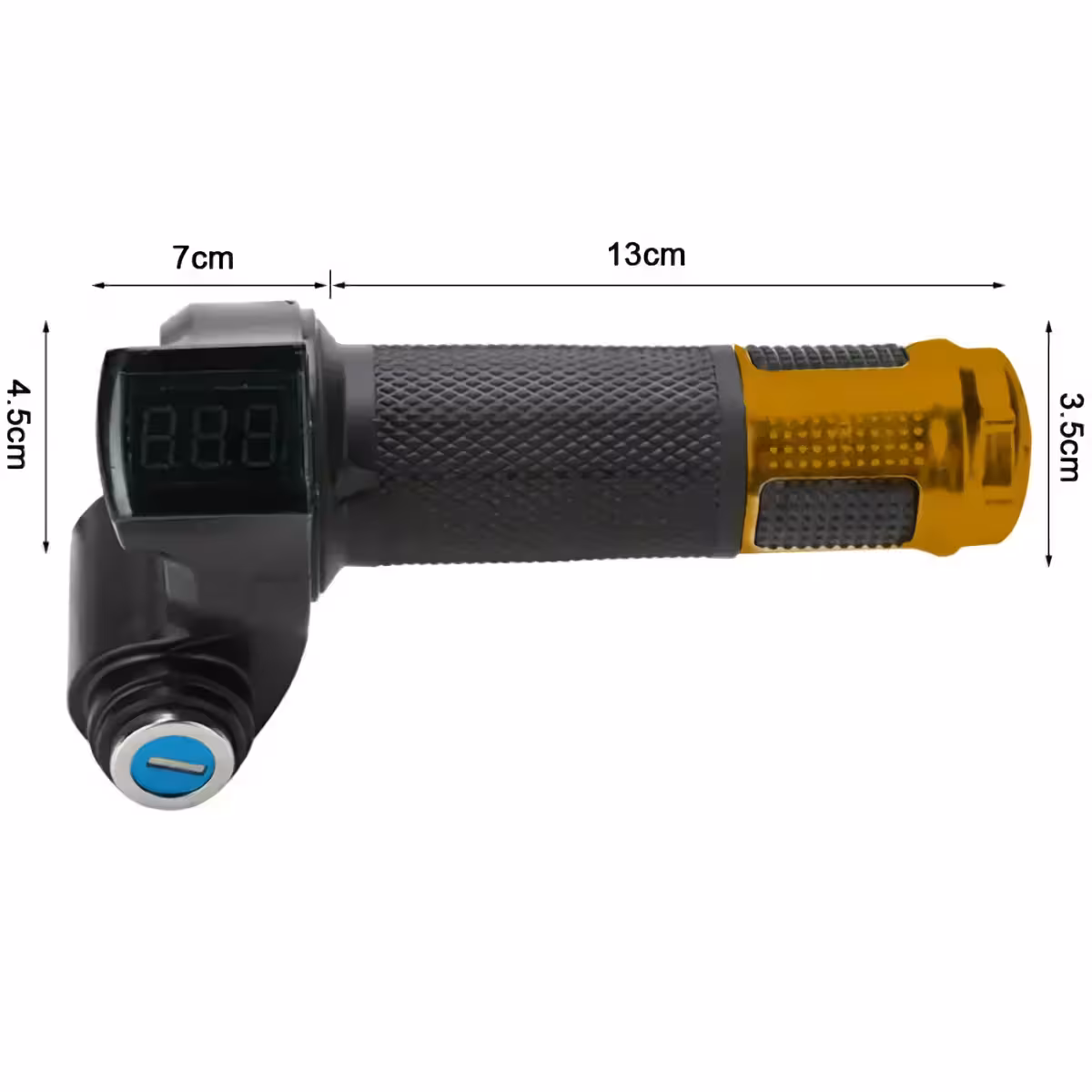 Accelerator twist cu voltmetru 12V-84V Accelerator twist pentru bicicletă sau scuter electric cu afișaj LED voltaj