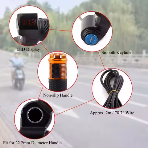 Páčka akcelerátora elektrický bicykel skúter kľúčový kontakt voltmeter indikátor batérie