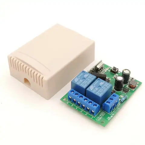 Relé s dálkovým ovládáním 220V modul 2 bezdrátově ovládané relé řízené rádiem 433mhz