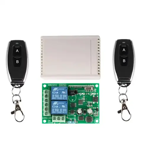 Relé s dálkovým ovládáním 220V modul 2 bezdrátově ovládané relé řízené rádiem 433mhz