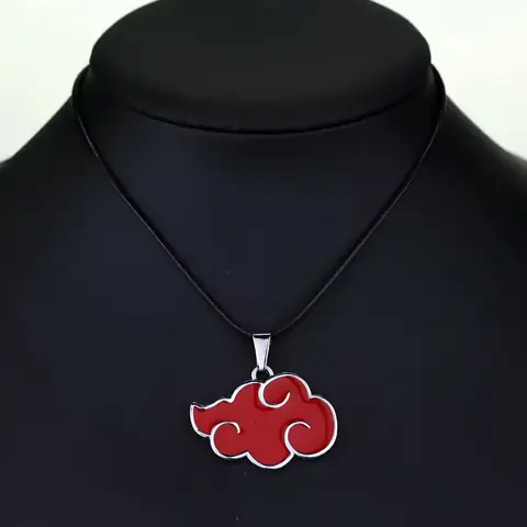 Colier metalic Akatsuki pentru fanii Naruto Pandantiv cosplay Naruto – cadou perfect pentru otaku