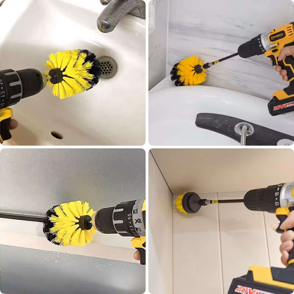 Accesoriu bormașină pentru curățat baie și gresie Perie pentru chiuvetă, cadă, toaletă – bormașină