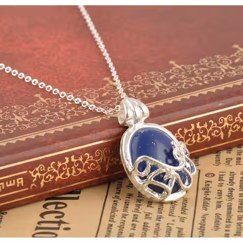 Bijuterie oficială The Vampire Diaries Colier elegant inspirat de serialul The Vampire Diaries cu piatră semiprețioasă