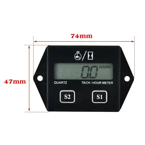 Contor ore resetabil cu ecran mic Ecran digital compact cu funcție de resetare pentru utilaje agricole