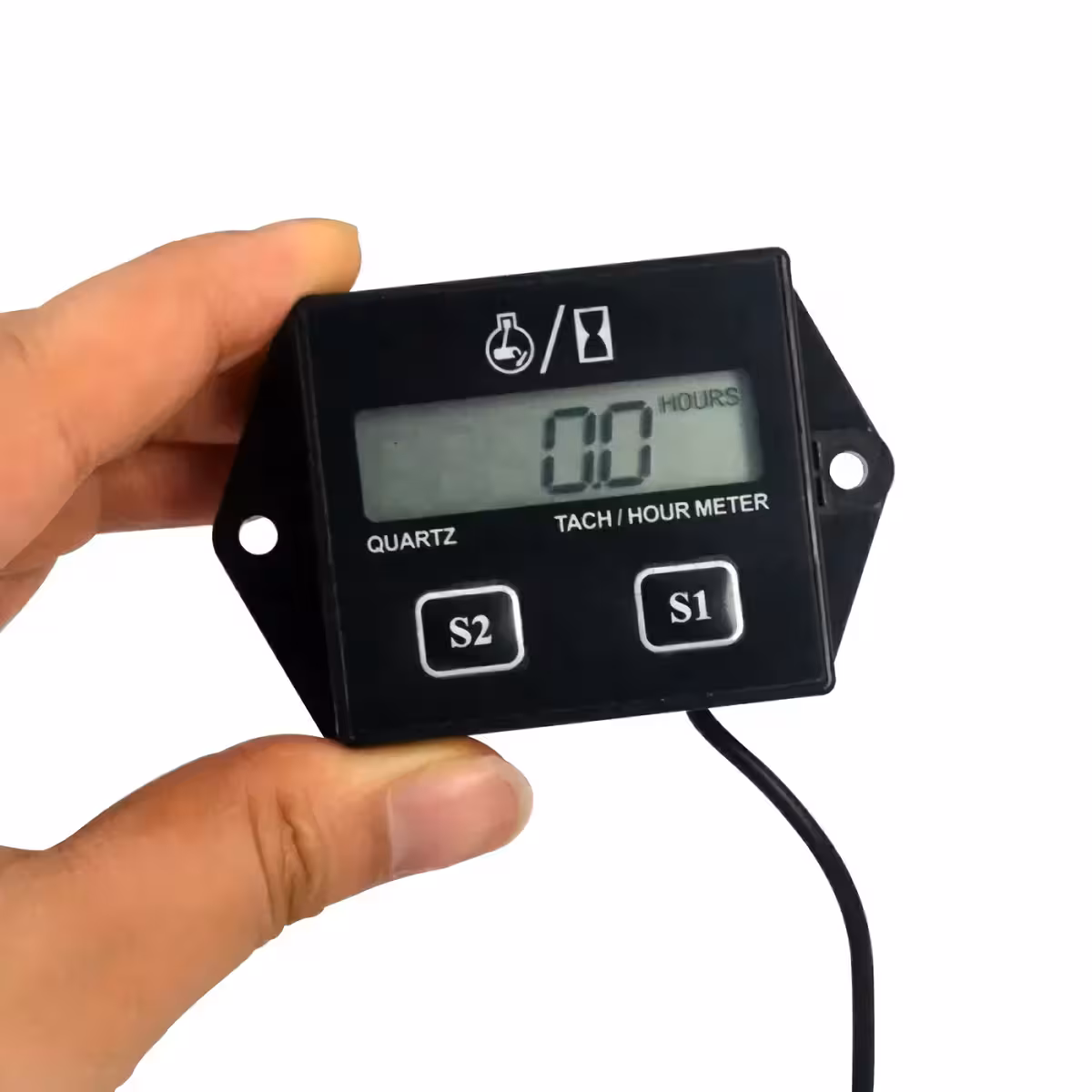 Contor ore digital universal motor 2T/4T Contor digital pentru turatie și ore de funcționare moto, drujbă, motocoasă