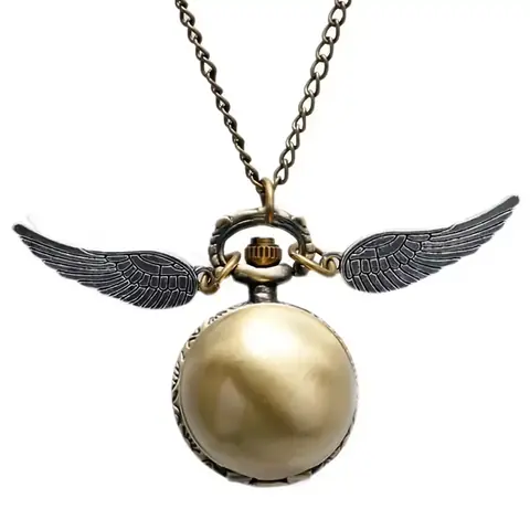 Ceas Snitch deschis – mecanism quartz Ceas pandantiv deschis cu cifre vizibile – model Harry Potter Golden Snitch