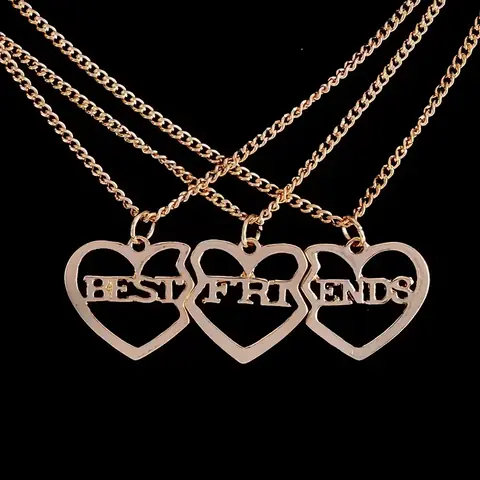 Sada 3 řetízků BFF řetízek 3v1 dětský Best Friends Forever