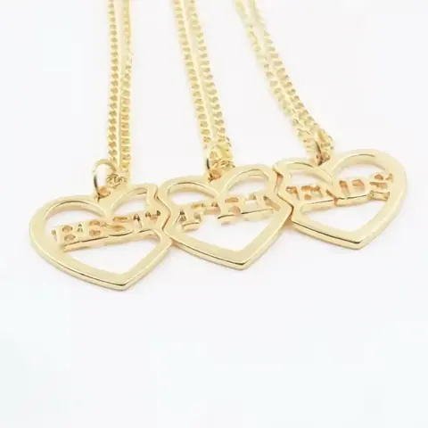 Sada 3 řetízků BFF řetízek 3v1 dětský Best Friends Forever