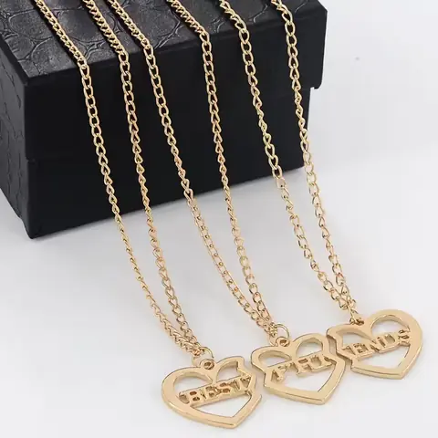 Sada 3 řetízků BFF řetízek 3v1 dětský Best Friends Forever
