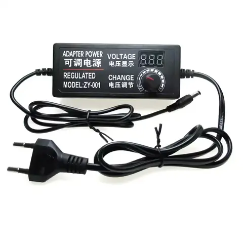 Akkumulátortöltő Tápegység univerzális állítható feszültség dimmer 3V 5V 9V 12V 15V 18V 21V 24V 3A