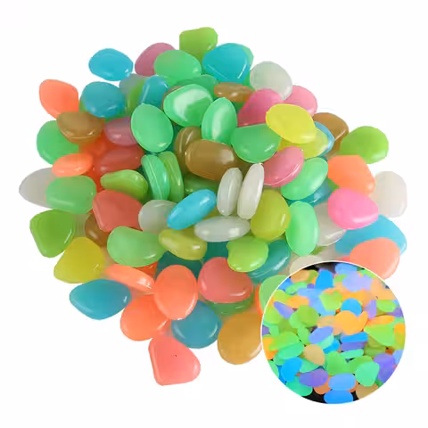 Lysande dekorstenar för trädgårdsgångar