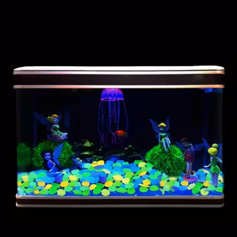 Fosforescerande dekorstenar för akvariedekoration