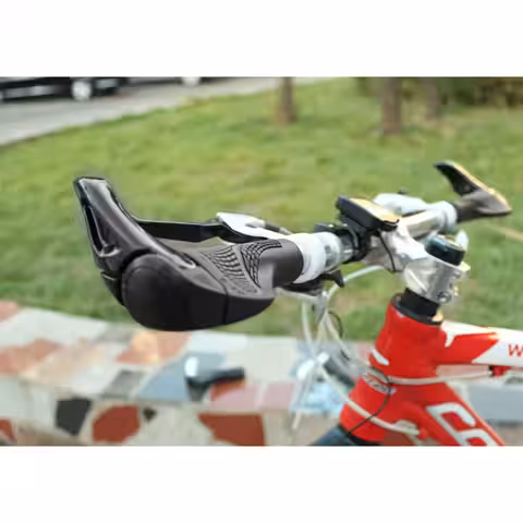 Kerékpár kormány kürtjei elektromos robogó markolat rögzítő gyűrűkkel fekete ujjú lock-on mtb ERGONOMIKUS