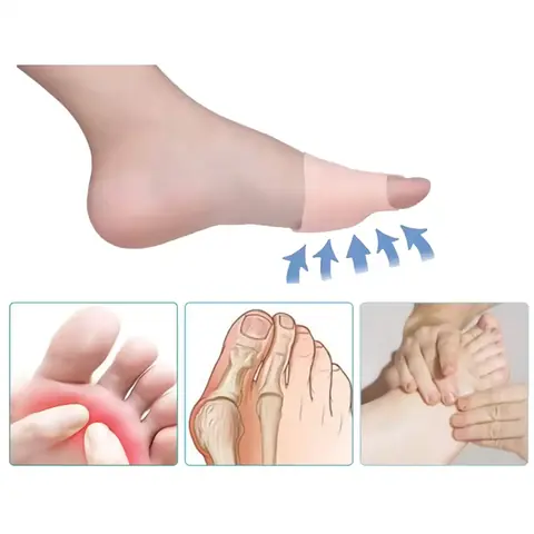 Korektorová oddělovací ortéza prstů na noze Hallux Valgus ochranné silikonové držáky denní noční lékárna