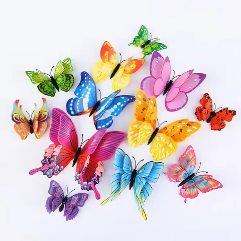 Decor 3D fluturi pentru cameră – accesorii decorative Fluturi 3D pentru design interior – ideal pentru dormitor, bucătărie, baie sau birou