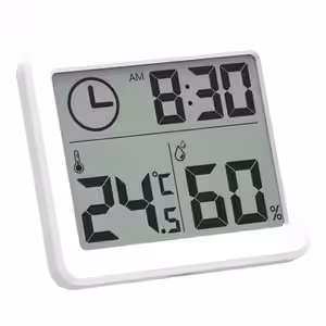 Termometru digital cu higrometru și ceas, pentru camera, cu afișaj LCD mare