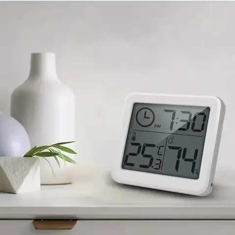 Termometru interior cu umidometru – LCD mare Termometru și umidometru digital interior cu afișaj mare și design slim