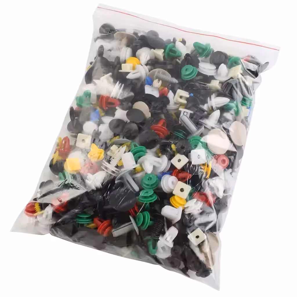 Set 500 cleme pentru caroserie auto Set complet cu 500 cleme și clipsuri fixare panouri auto, scut motor, ornamente