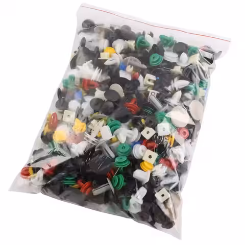 Komplett set med 500 klämmor och clips för motorplåt, paneler, dekoration