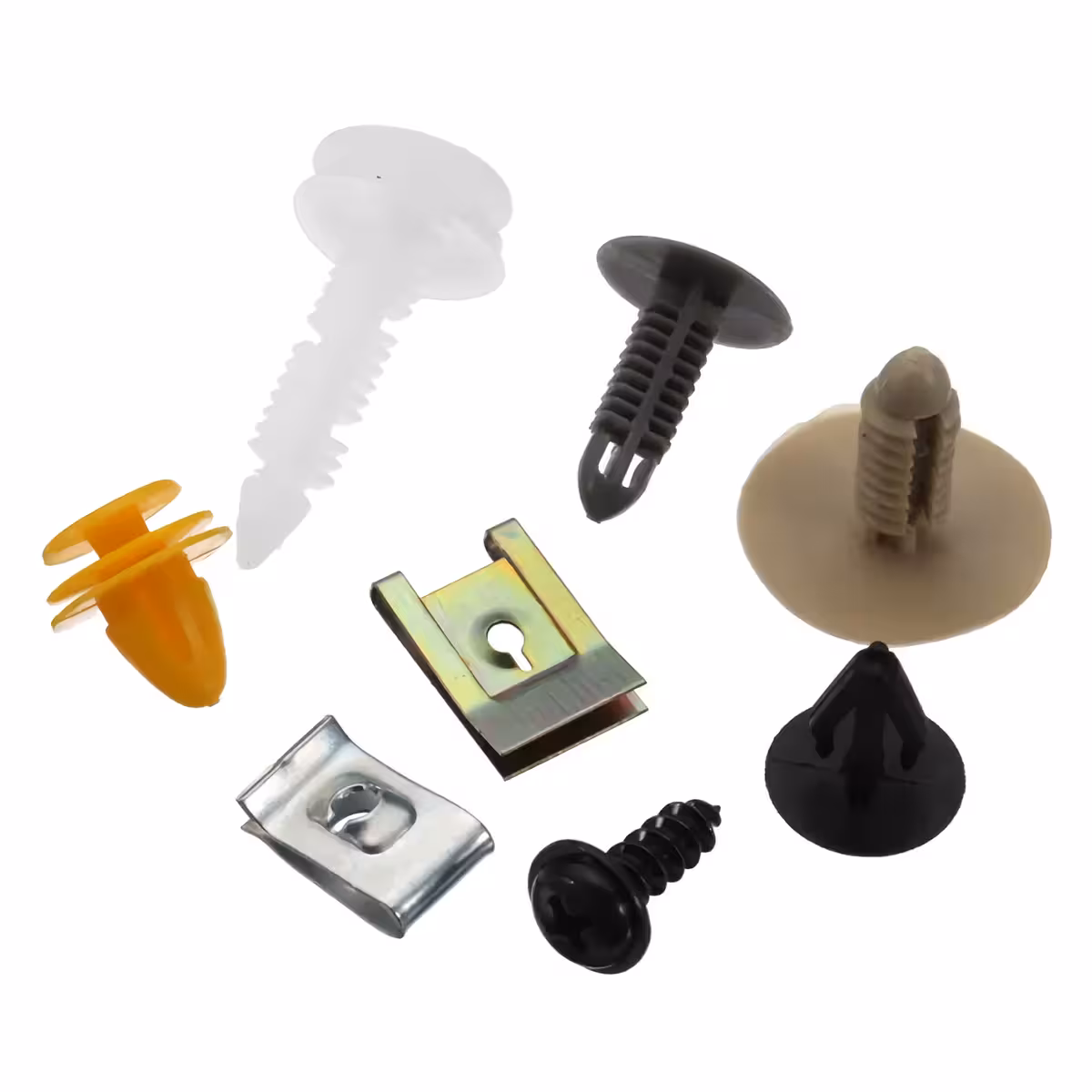 Set mixt clipsuri și cleme auto 500 buc 500 clipsuri și cleme universale auto din plastic pentru diverse aplicații