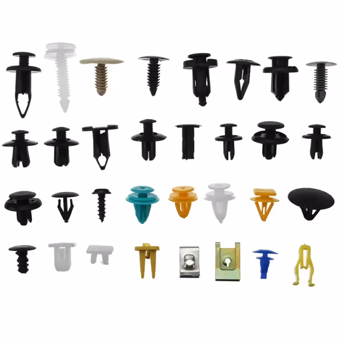 Kit cleme prindere bara, plafon, ornamente auto Set cleme și clipsuri pentru fixare rapidă bara, plafon, ornamente uși
