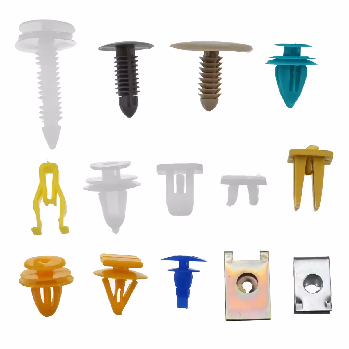 Set cleme prindere interior auto 500 bucăți Cleme pentru fixare tapiterie, plafon, elemente decorative interioare auto