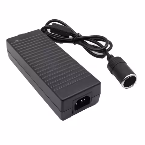 Adaptor convertor 220V la 12V, 10A pentru accesorii auto precum aspirator sau lada frigorifică