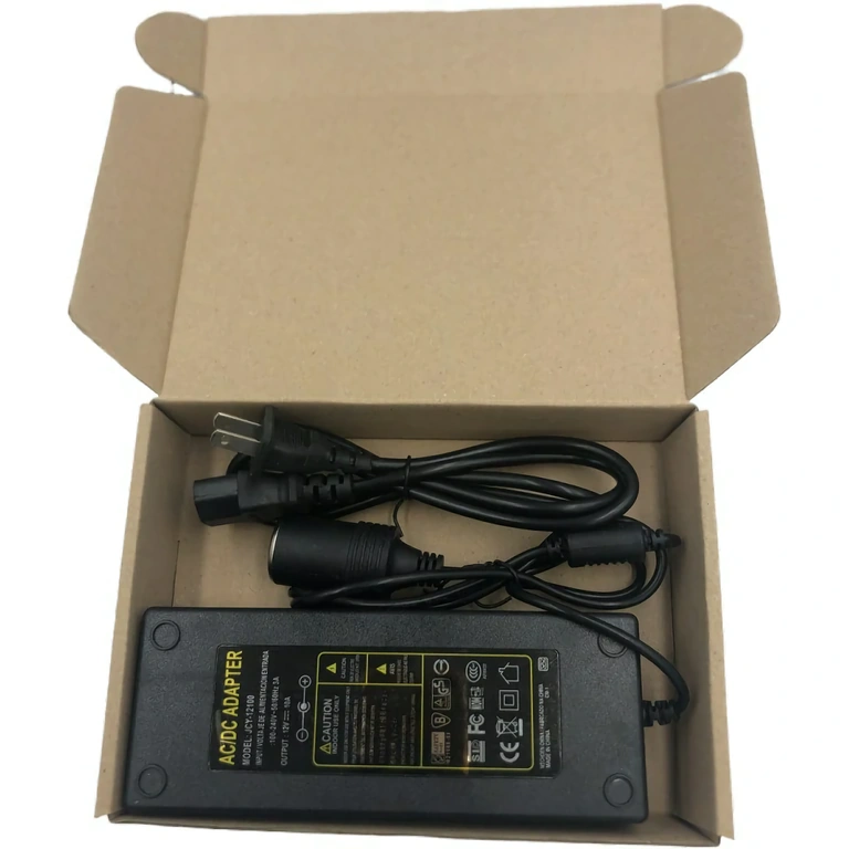 Převodník napájení 220V AC na 12V DC 10A pro domácí a auto použití