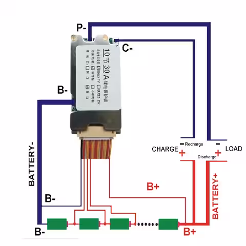 BMS 10S 36V 37V 42V 30A modul VÉDŐLEMEZ lítium-ion akkumulátorok