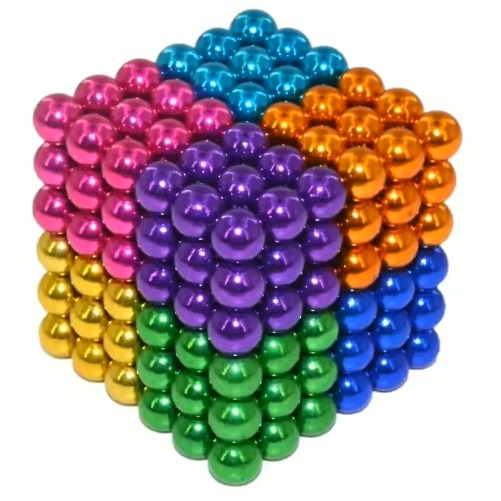 Neocube Mágnesgolyók 5mm – 216 db Színes Antistressz Készlet, Erős Mágnesek
