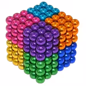 Set de 216 bile magnetice colorate tip NeoCube pentru relaxare și creativitate