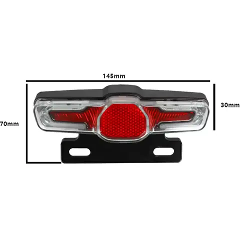 Lumină spate inteligentă pentru bicicletă/trotinetă, protecție la apă IPX5