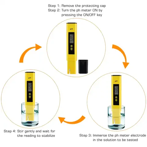 Tester pH digital pentru acvariu pH-metru portabil pentru apă din acvarii – stilou compact și ușor de utilizat