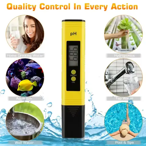 Analizator pH electronic cu senzor temperatură Dispozitiv digital cu senzor integrat pentru compensare automată a temperaturii