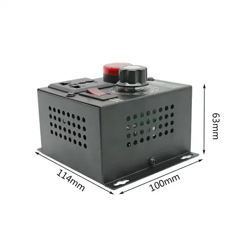 Zásuvka s variátorem napětí elektrické otáčky regulátor výkonu potenciometr 4000W