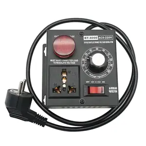 Variator de tensiune și turație 4000W cu priza și voltmetru integrat