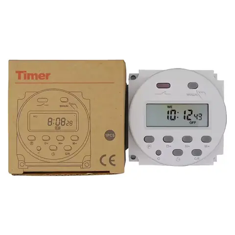Modul timer digital CMOS pentru automatizări Timer electronic 12V cu microcontroler și afișaj pentru setări zilnice sau săptămânale