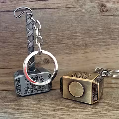 Mini Thor-hammare i metall, Marvel-temanyckelring