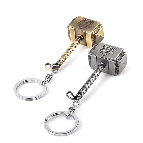 Breloc Thor – idee cadou originală Idee de cadou geek – breloc cu ciocanul lui Thor din metal