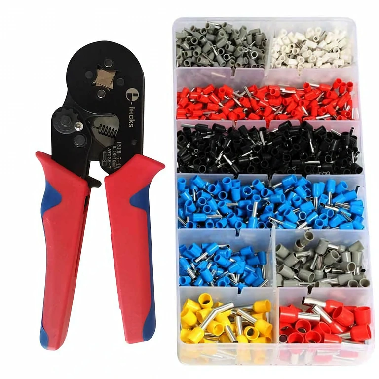 Клещи с автонастройка и механизъм с зъбно колело за кримпване на ферулите