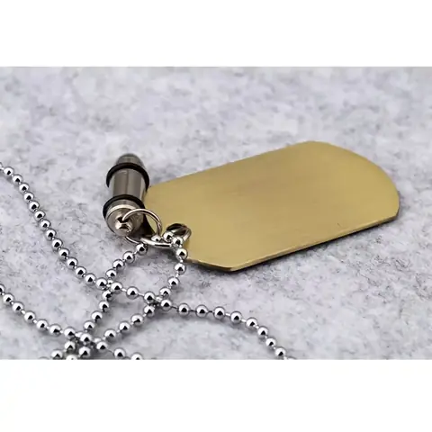 Řetízek Dog Tag Medailon + vojenské identifikační štítky bullet