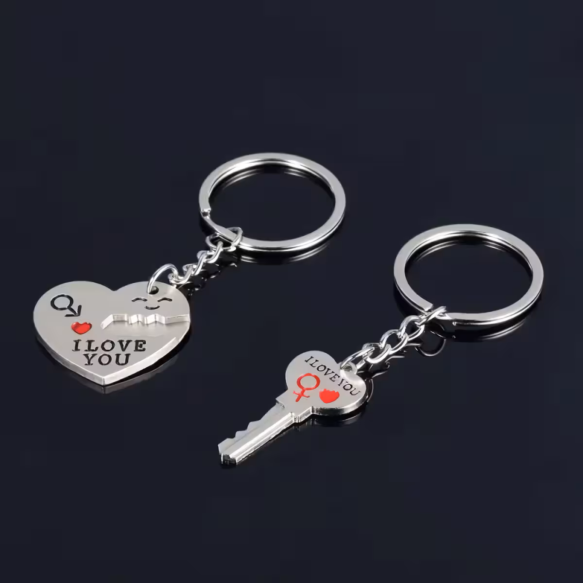 Set brelocuri inimă și lacăt Accesorii simpatice breloc – inimă + cheie