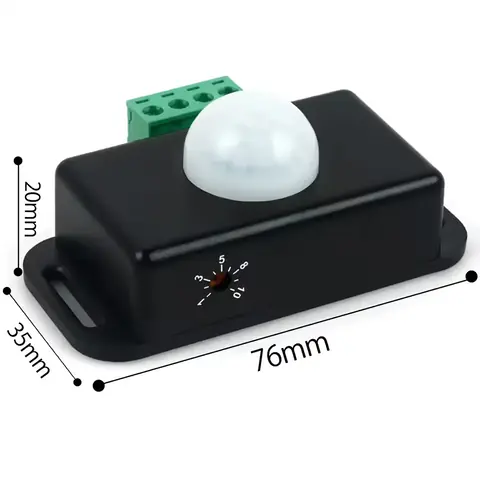 Pohybový senzor přítomnosti schéma PIR 12v 24v 6A